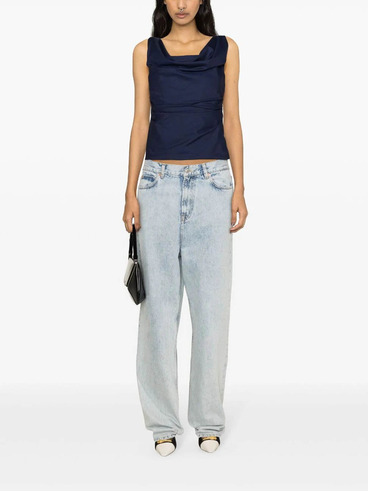 Womens Armarium Evening Top In Navy