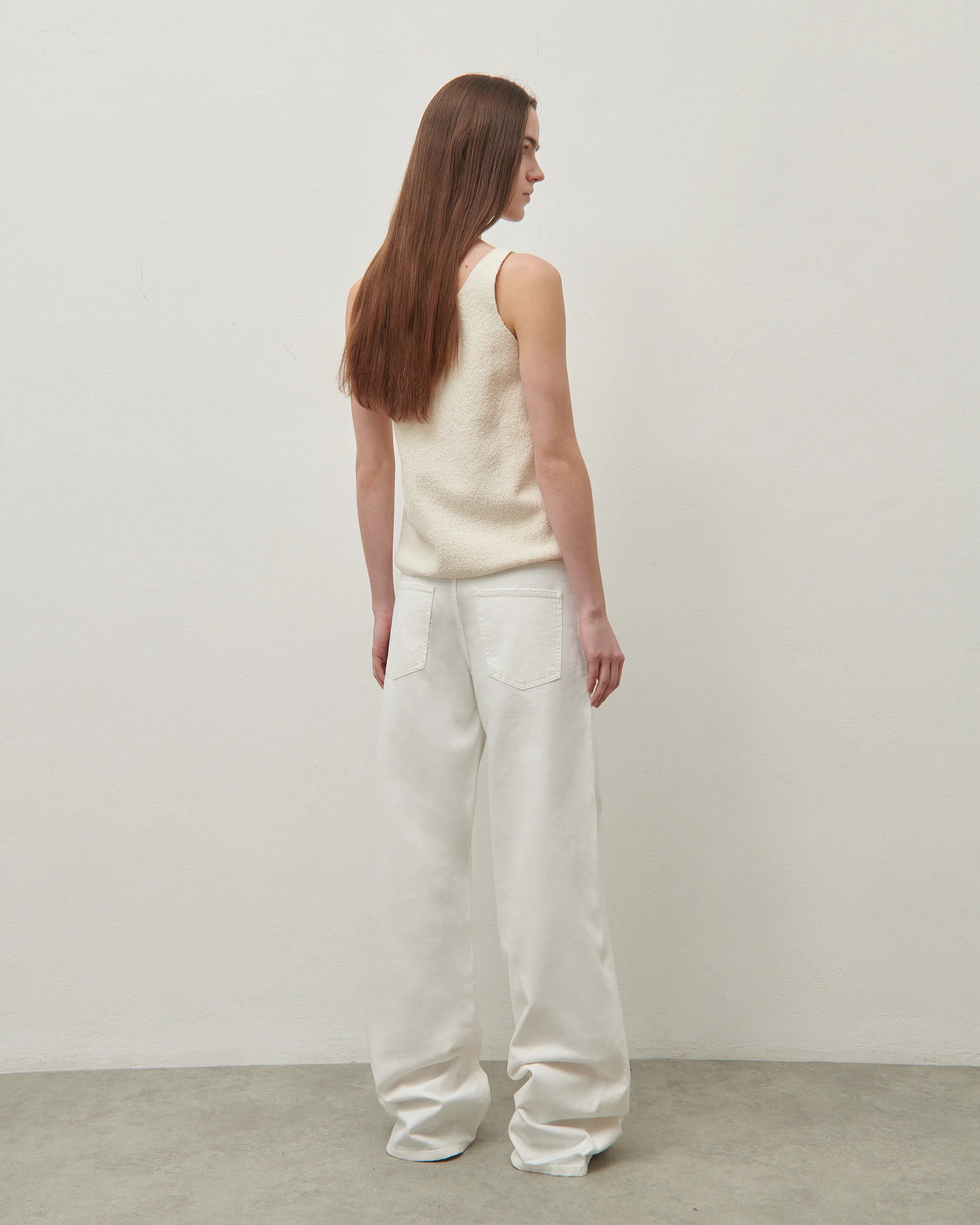 Womens Armarium Wide Leg Jeans In White