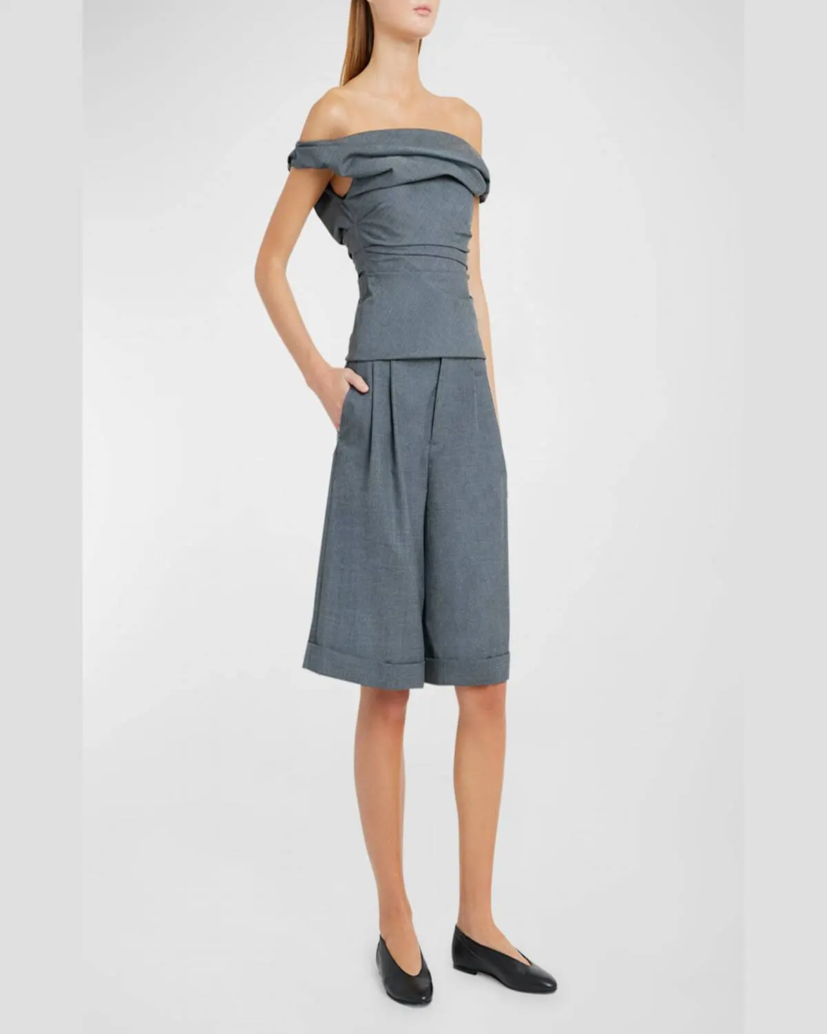 Womens Armarium Evening Tops In Grey