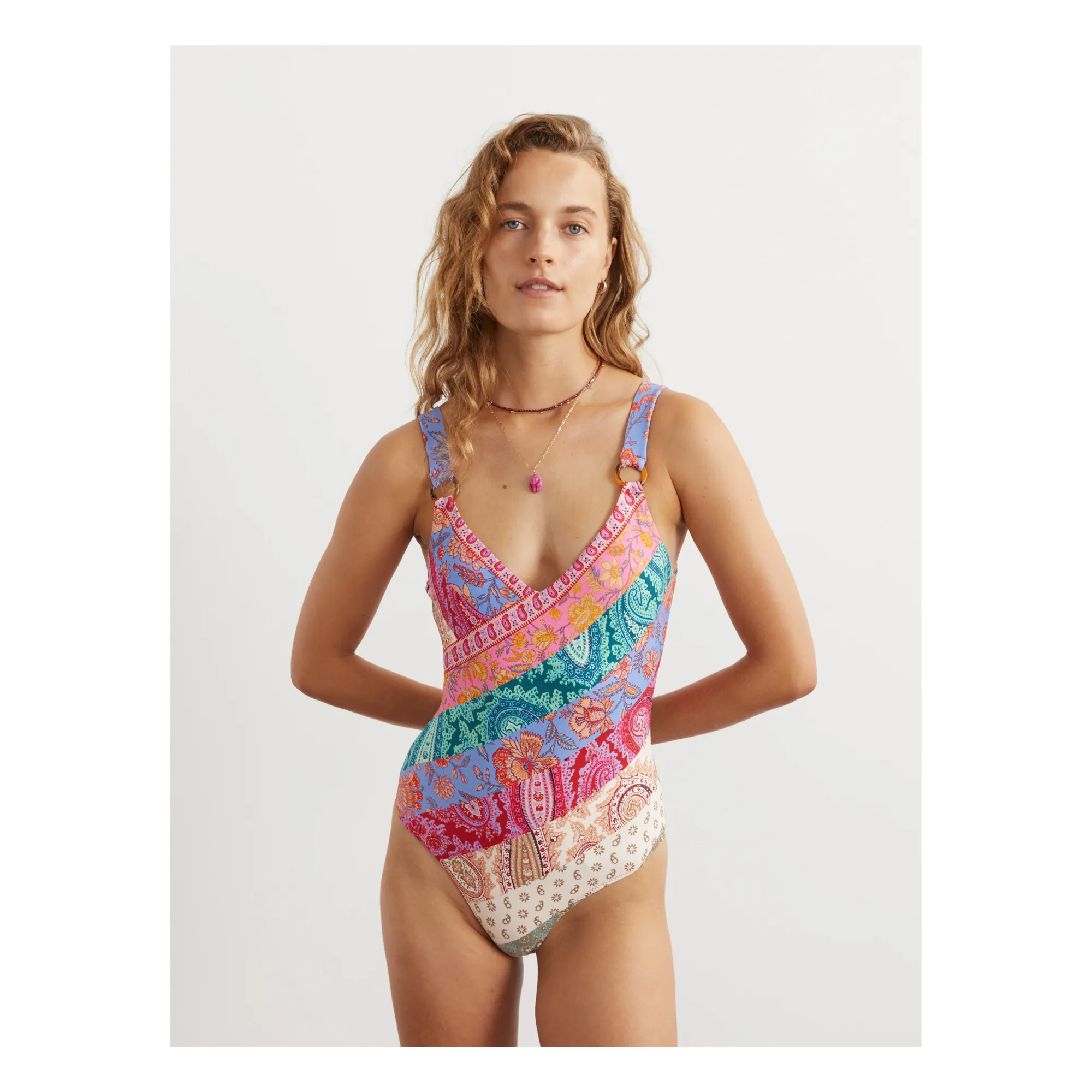 Womens Boteh Fashion Swimsuit In Multi