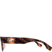 Fendi Womens Brown Baguette Square Sunglasses