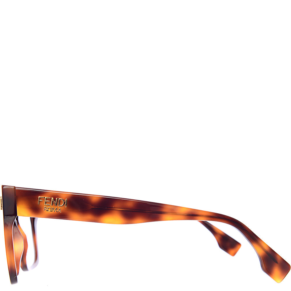 Fendi Womens Brown Fendi Roma Square Glasses