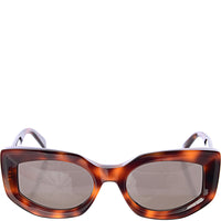 Celine Womens Brown Bold 3 Dots Geometric Cat Eye Sunglasses