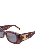 Celine Womens Brown Triomphe Square Sunglasses