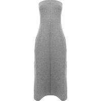 RAEY Womens Neoprene Bandeau Dress in Grey