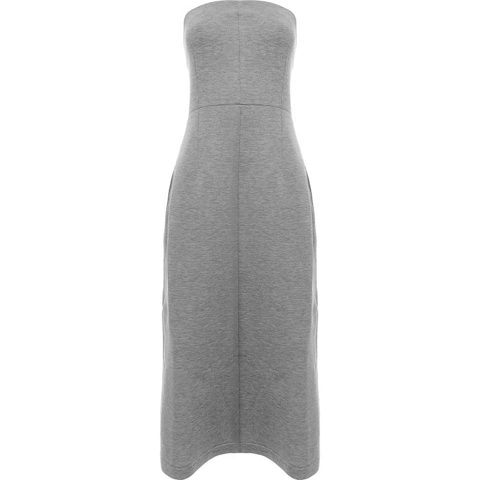 RAEY Womens Neoprene Bandeau Dress in Grey