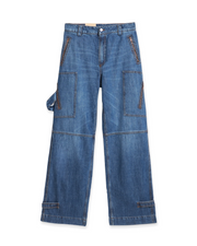 Womens Fortela Straight Jeans In Mid Blue