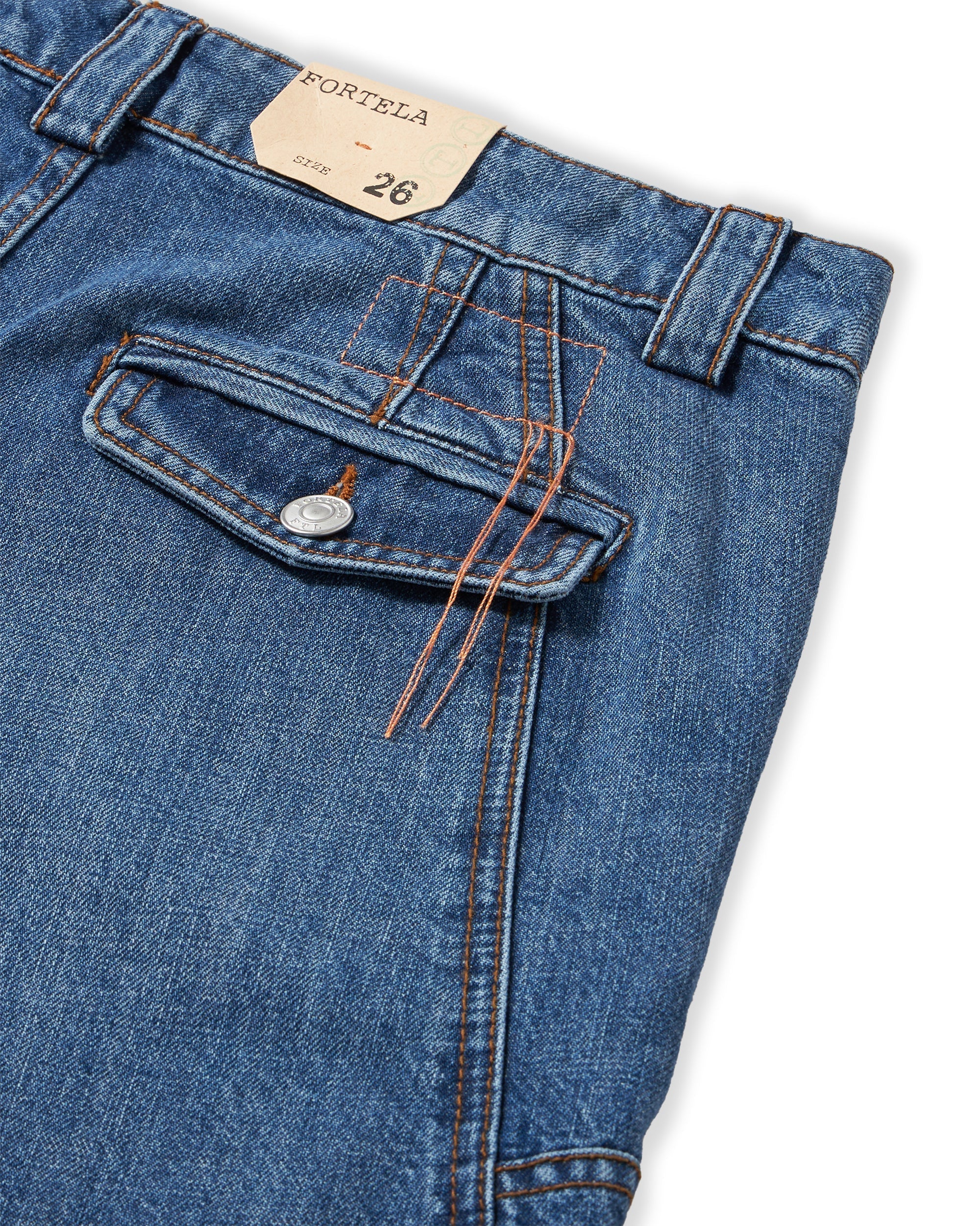 Womens Fortela Straight Jeans In Mid Blue