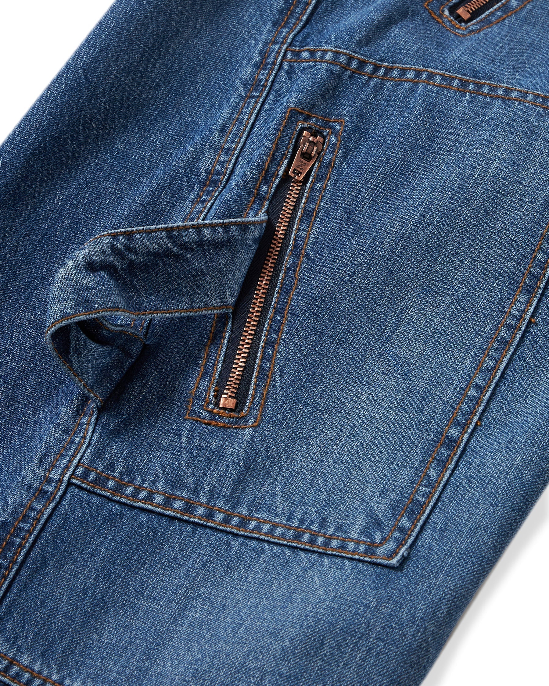 Womens Fortela Straight Jeans In Mid Blue