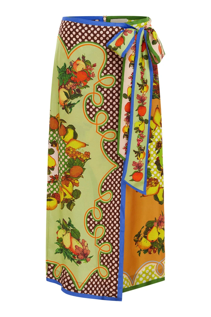 Womens Alemais Beach Skirt In Orange Multi