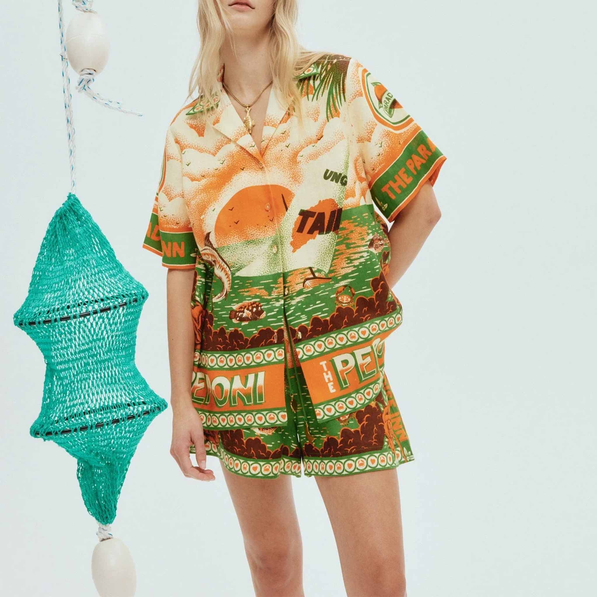 Womens Alemais Beach Shirt In Multi