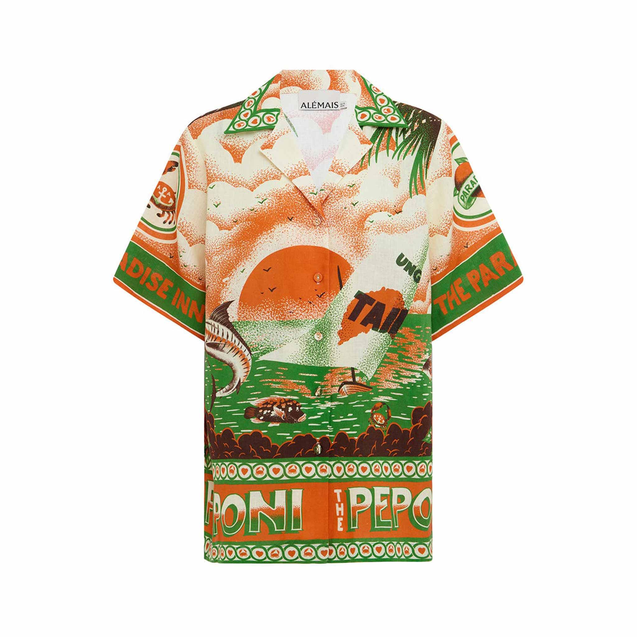 Womens Alemais Beach Shirt In Multi