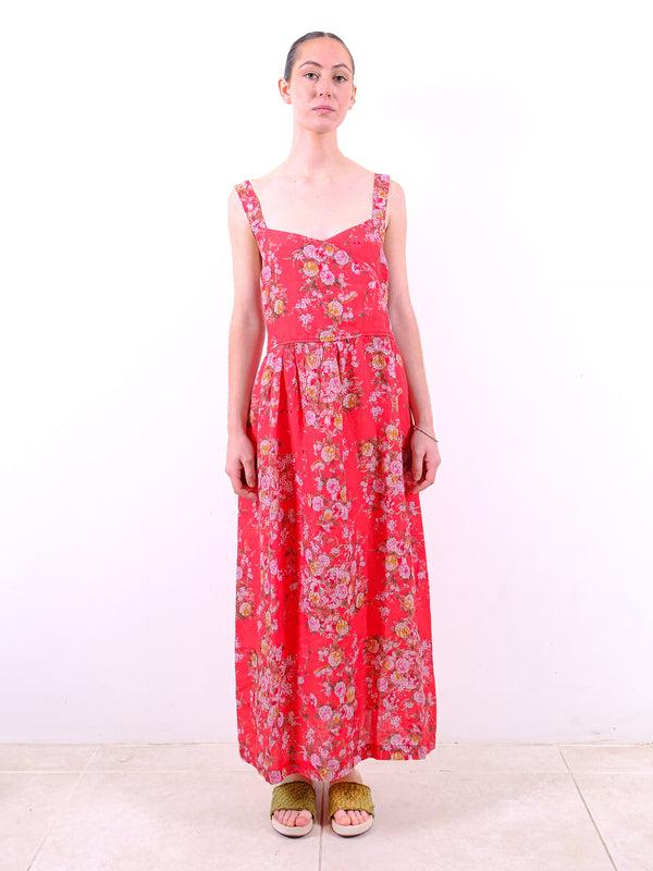 Womens By Walid Long Day Dresses In Red Multi