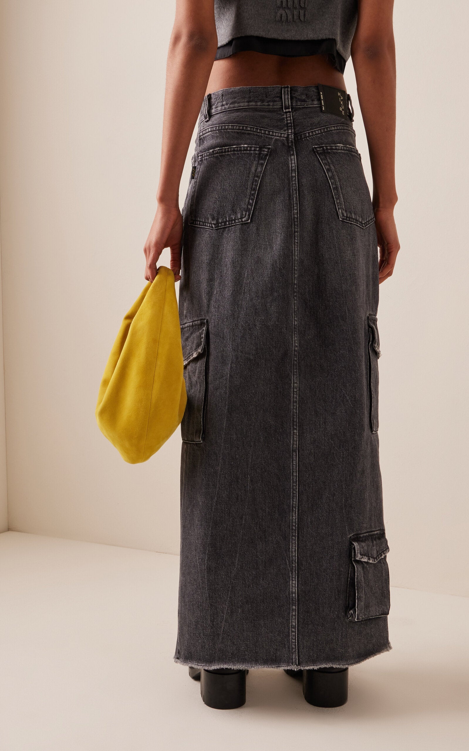Womens Haikure Denim Skirts In Dark Grey