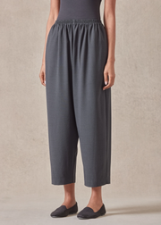 Womens Eskandar Cropped Trousers In Charcoal