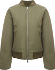 Sunflower Mens Nylon Bomber Jacket in Green