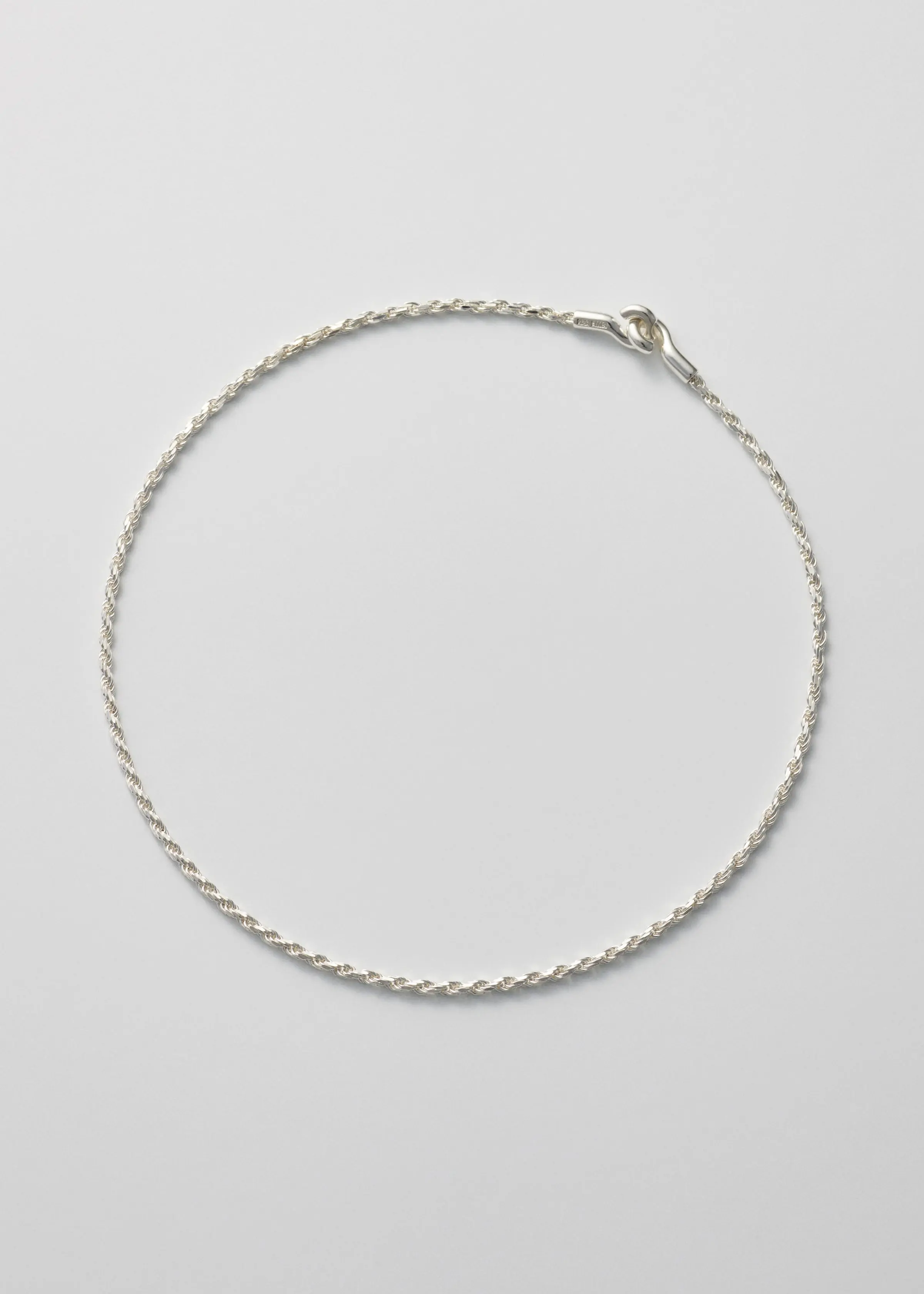 Mens All Blues Silver Necklace