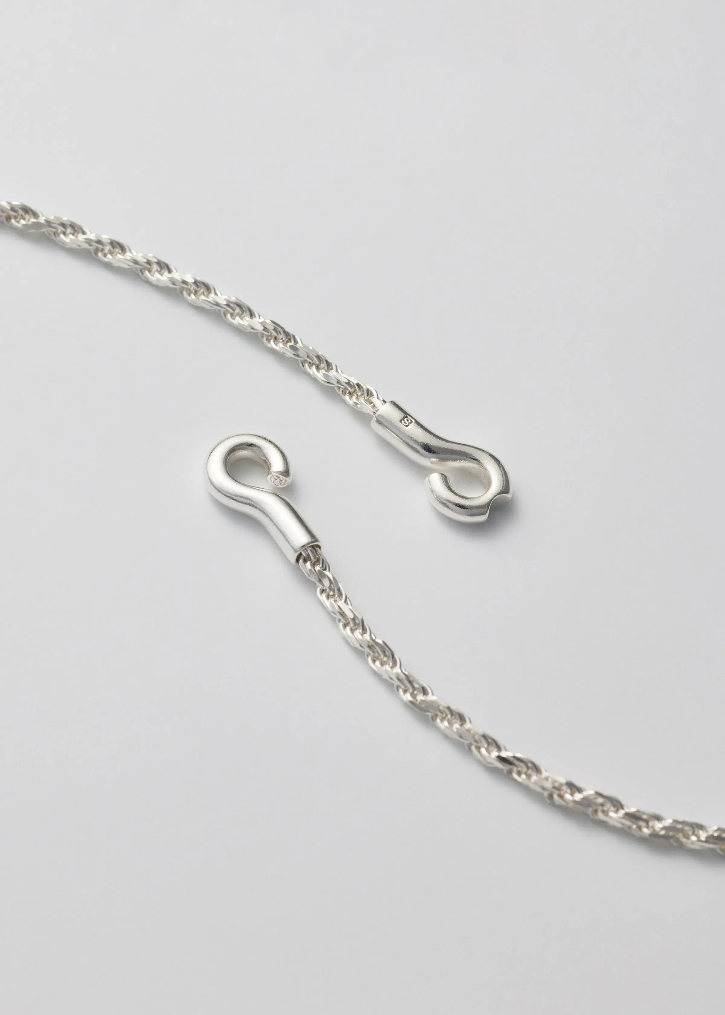 Mens All Blues Silver Necklace