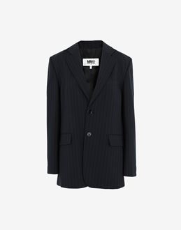 Mm6 Maison Margiela Women's Blazer in Blue