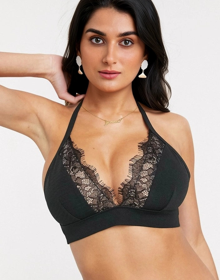 Wolf & Whistle Womens Fuller Bust Tri In Black