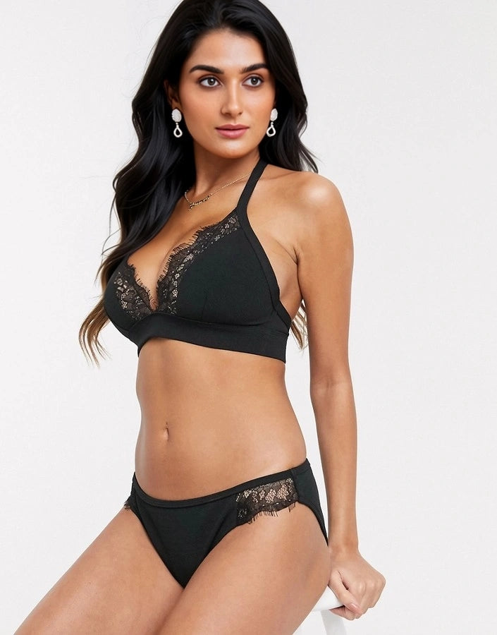 Wolf & Whistle Womens Fuller Bust Tri In Black