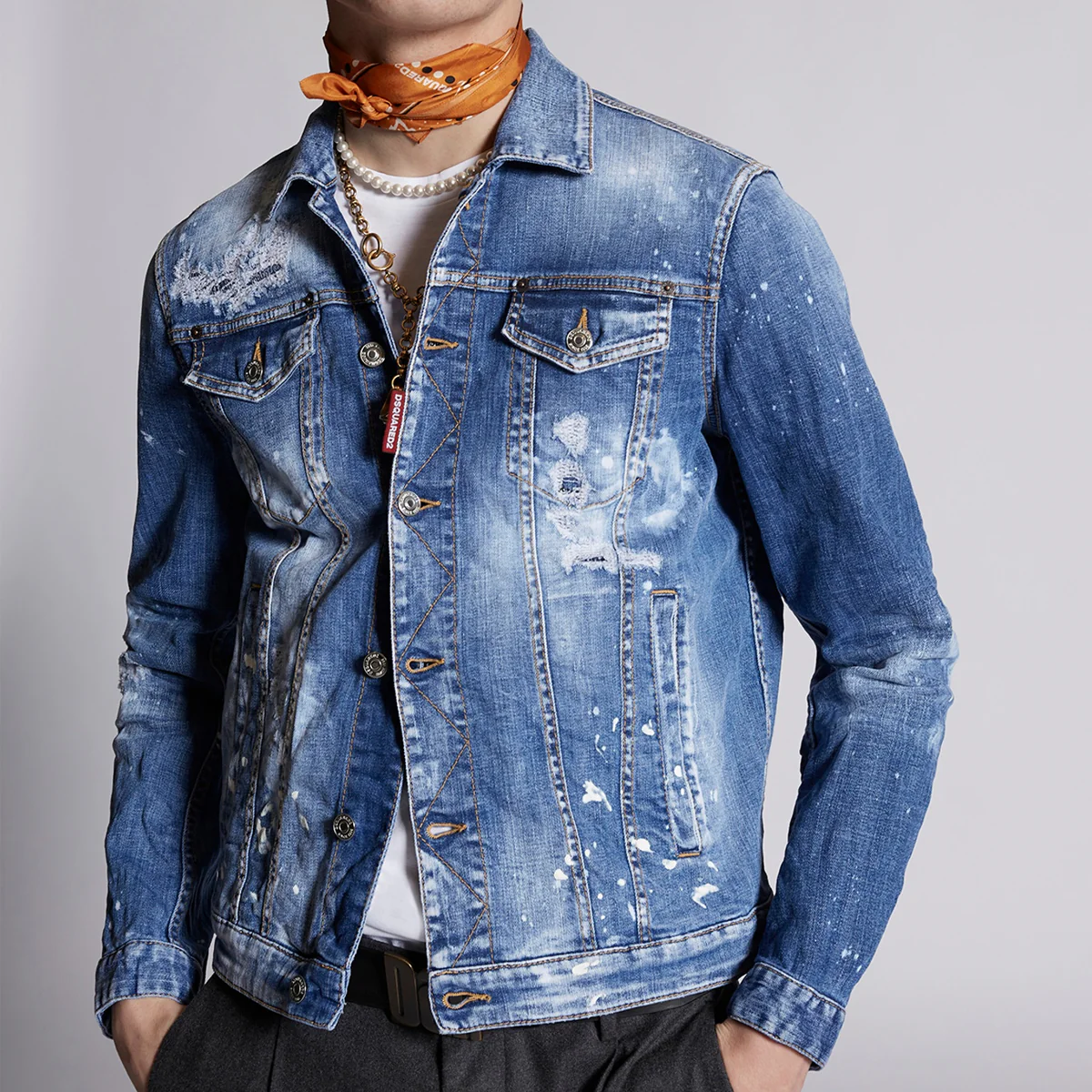 Dsquared2 Men's Denim Jacket in Blue