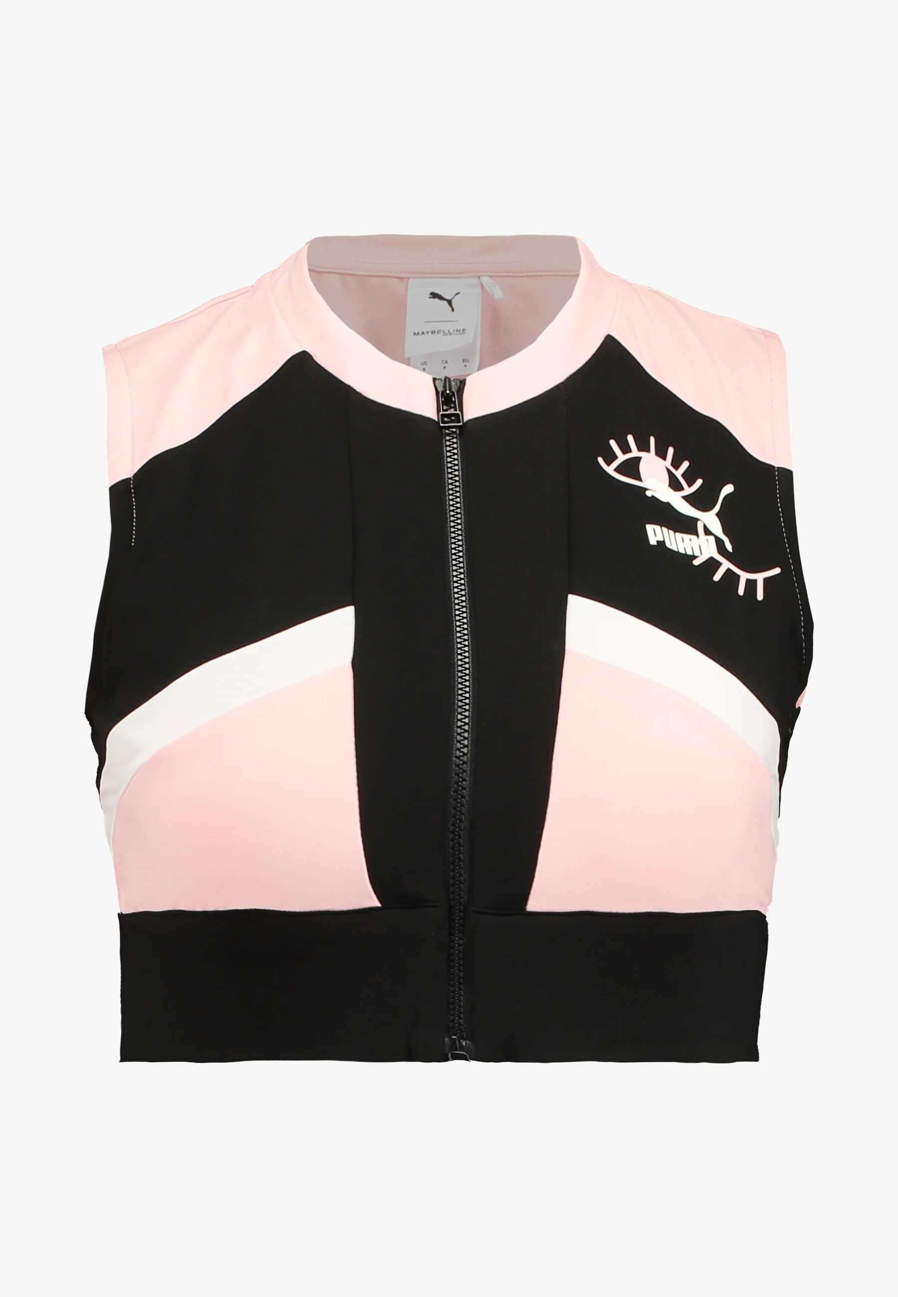 Puma Womens X Maybelline Zip Up Vest in Pink & Black