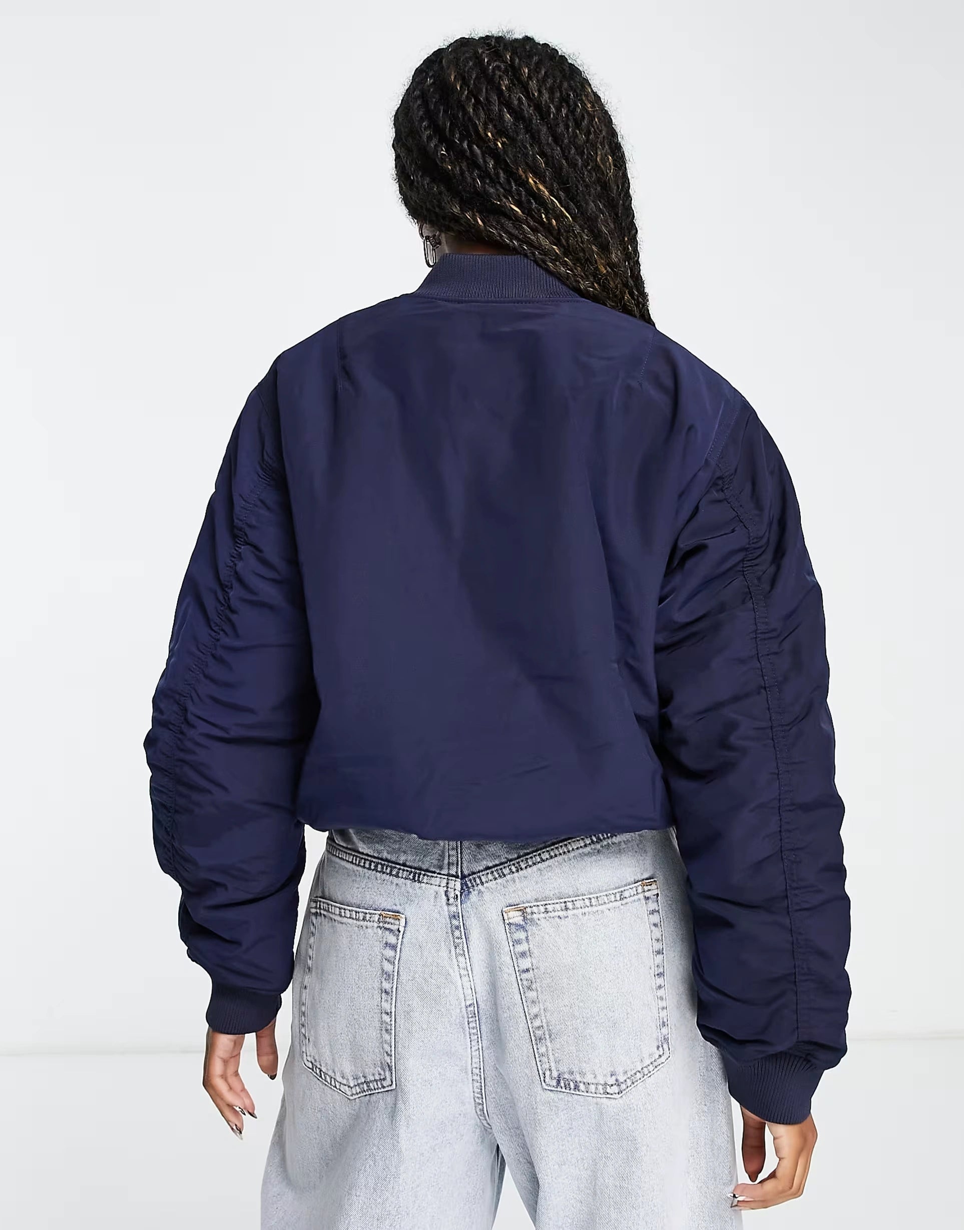 Womens Lacoste Bomber Jacket in Navy