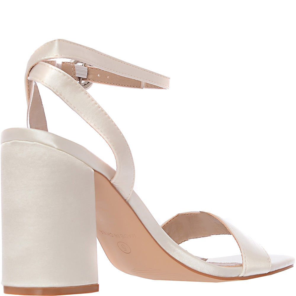 Be Mine Women's Bridal Wink Heeled Sandals in Ivory