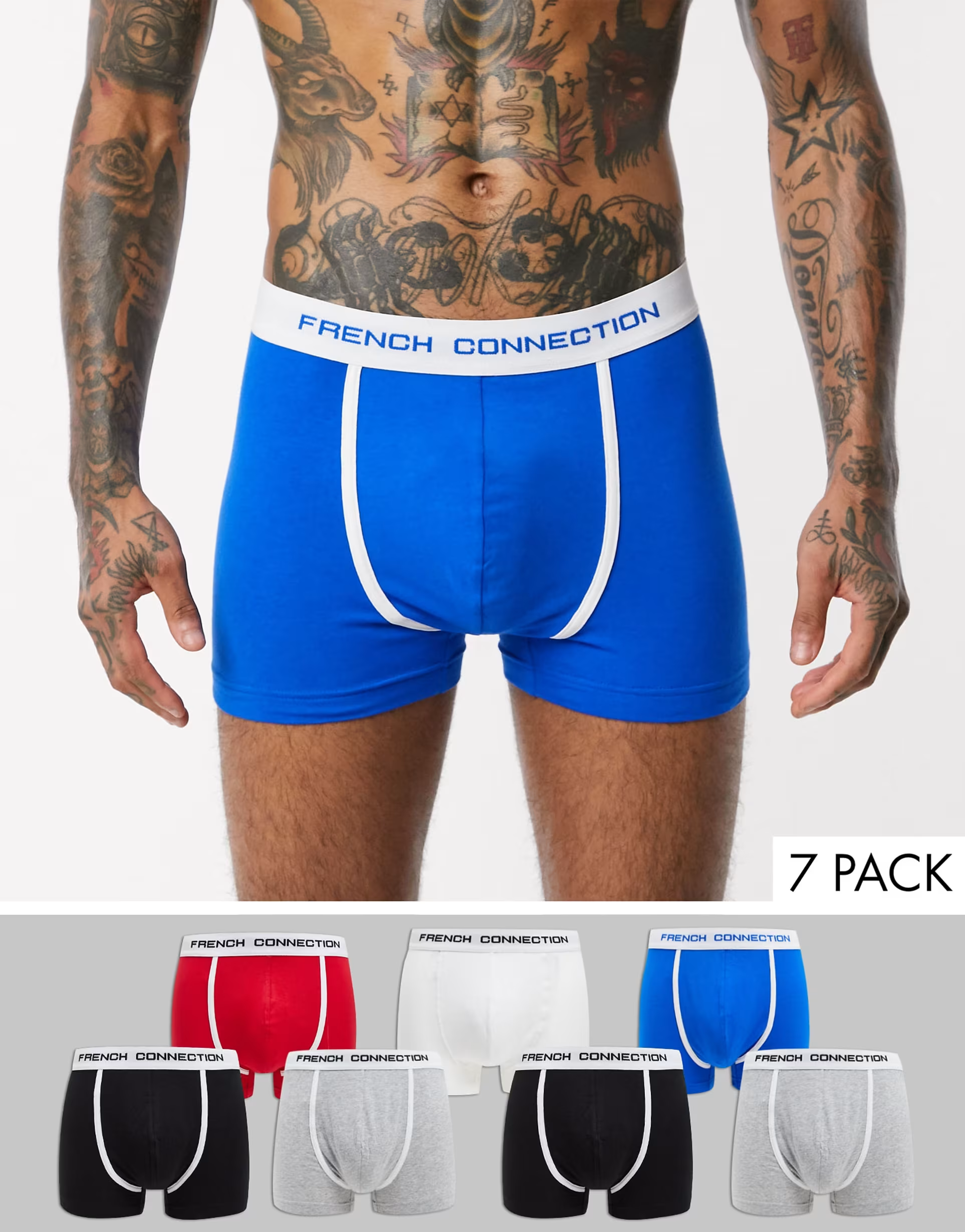 Mens French Connection 7 Pack Boxers