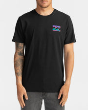Mens Billabong Warchild Back Print T-Shirt in Black