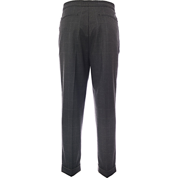 Celio Men's Grey Slim Check Trousers