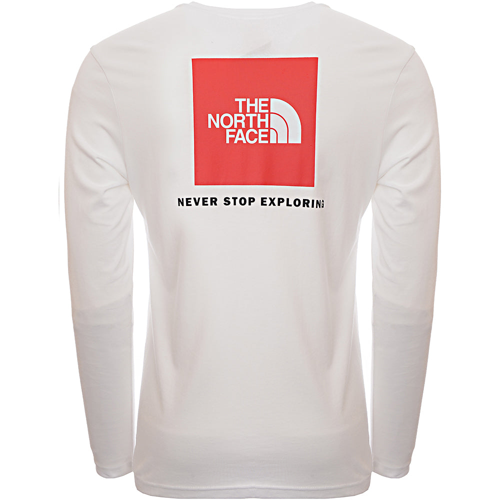 The North Face WomensRed Box long sleeve t-shirt in white