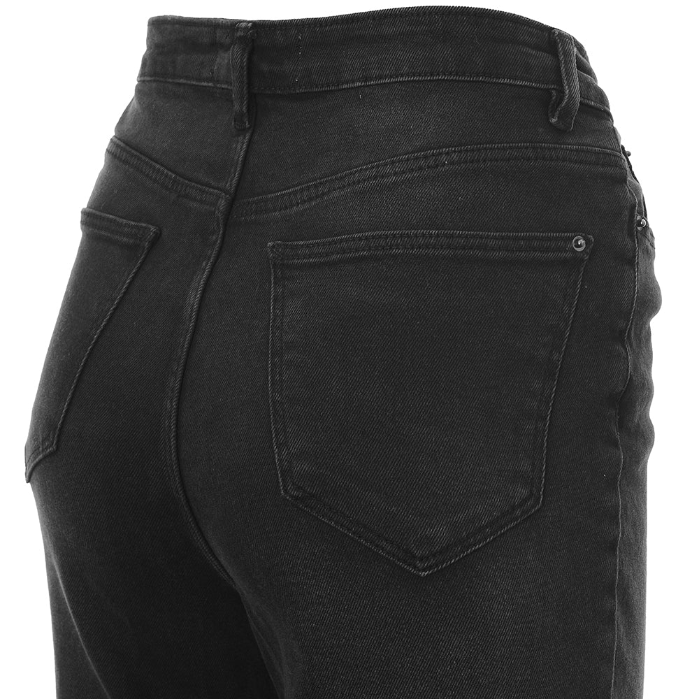 Urban Bliss Womens Black Mom Jeans