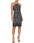 Womens Outline London Rochester Dress in Black/White