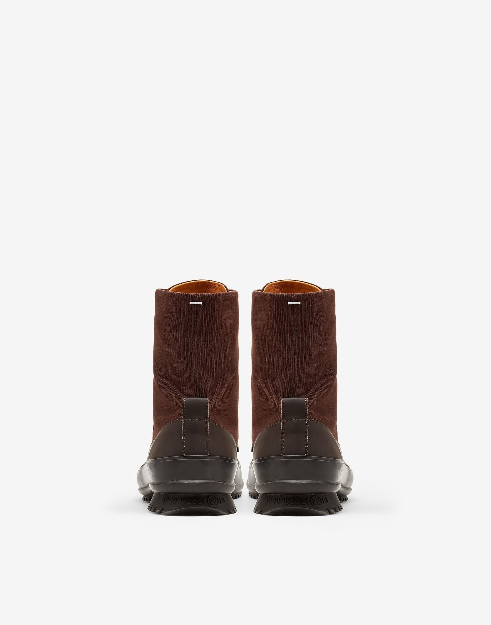 Maison Margiela Men's Lace-Up Boots in Brown