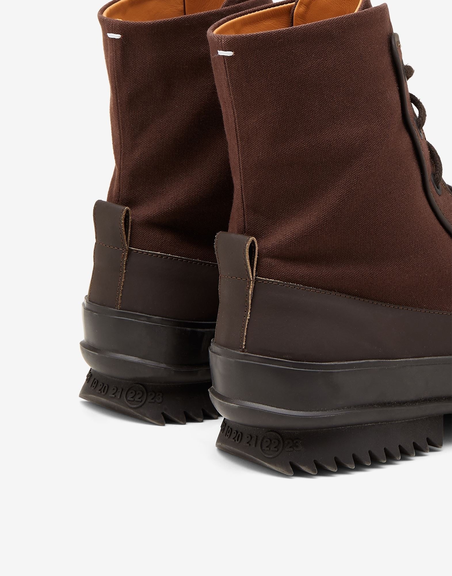 Maison Margiela Men's Lace-Up Boots in Brown