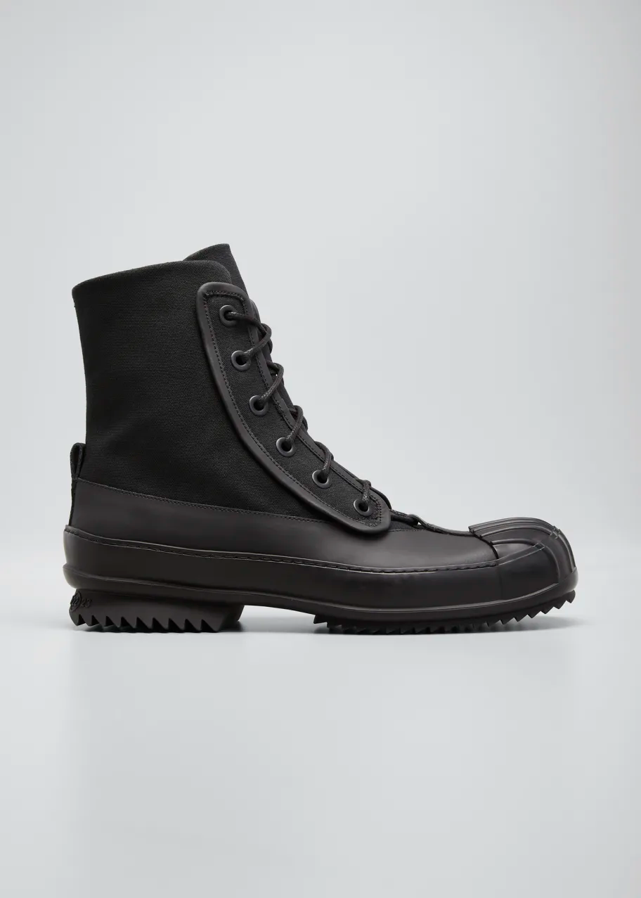 Maison Margiela Men's Lace-Up Boots in Black