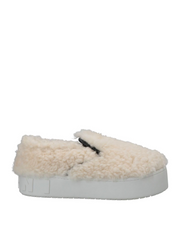 Marni Womens Sherpa Fleece Slip-on Shoes in White
