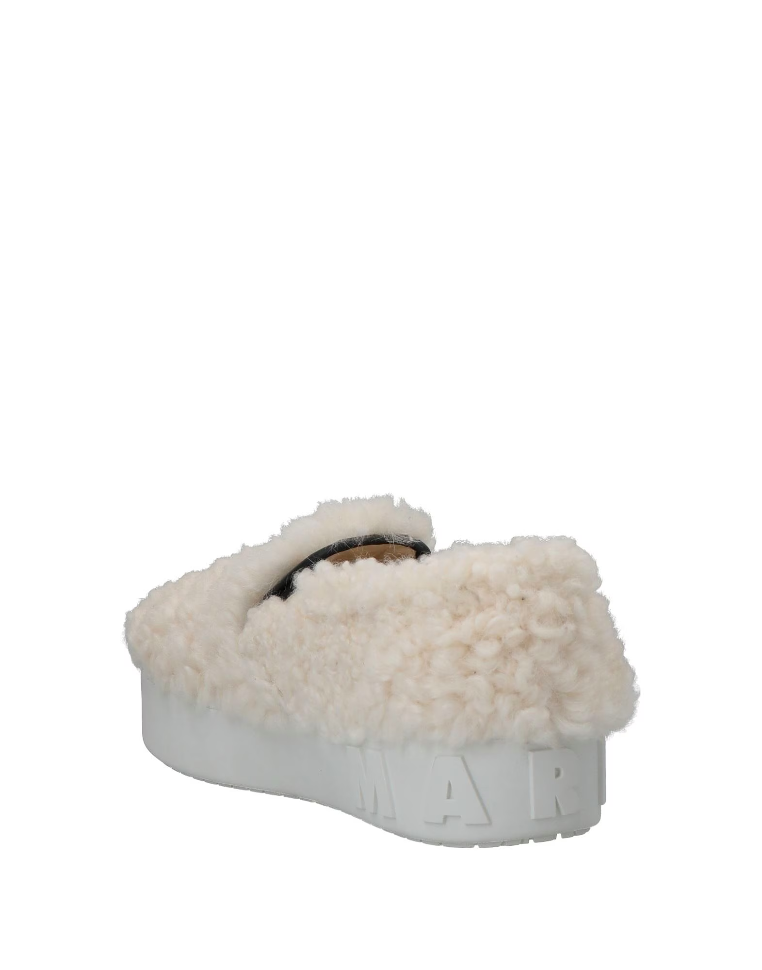 Marni Womens Sherpa Fleece Slip-on Shoes in White