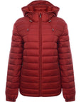 Celio Mens Deep Red Quilted Jacket with Hood