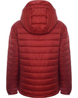 Celio Mens Deep Red Quilted Jacket with Hood