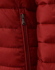 Celio Mens Deep Red Quilted Jacket with Hood