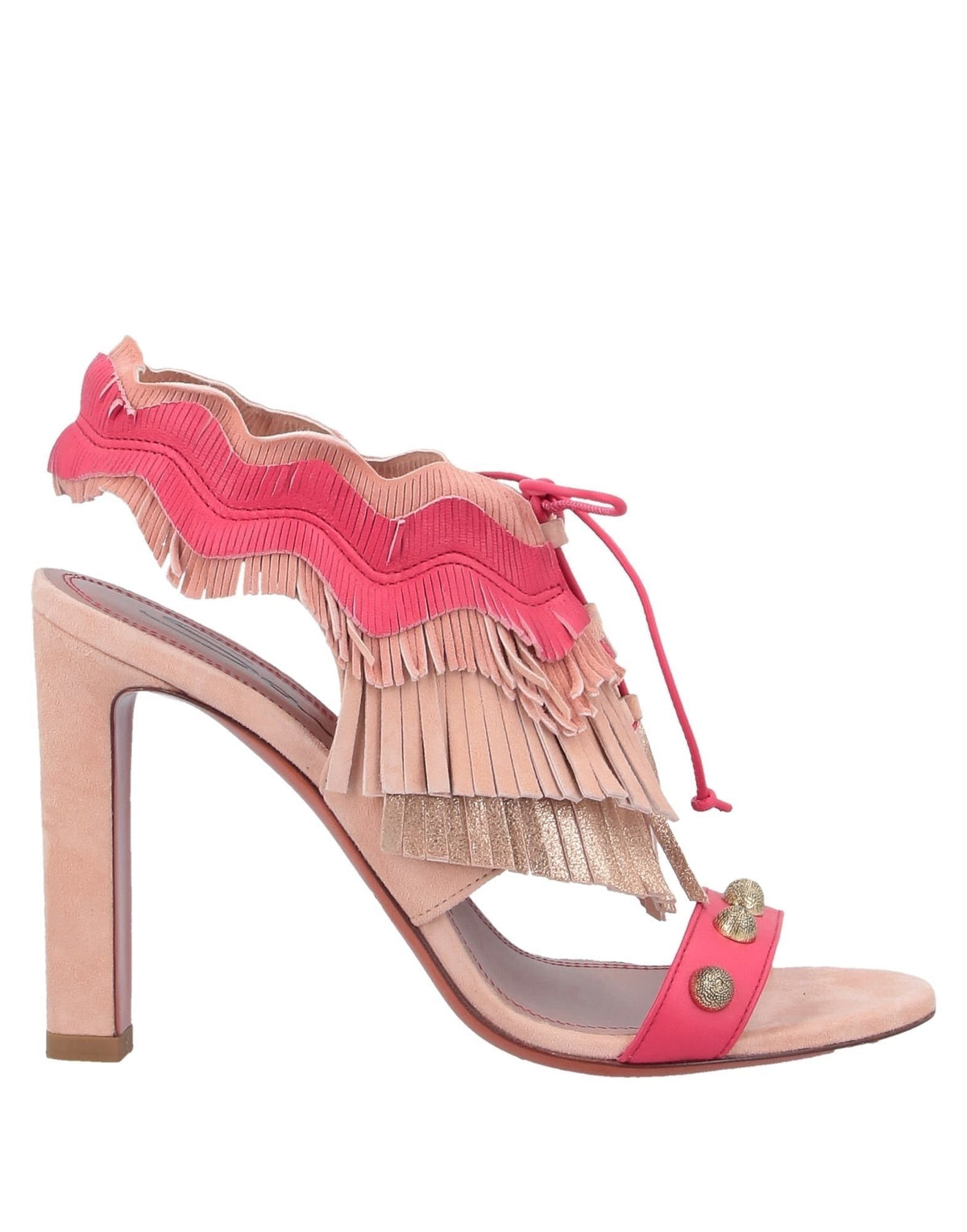 Santoni Women's Lace Leather Sandals
