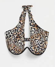 Missguided Womens Fuller Bust Underwired Bikini Top in Leopard Print In Multi