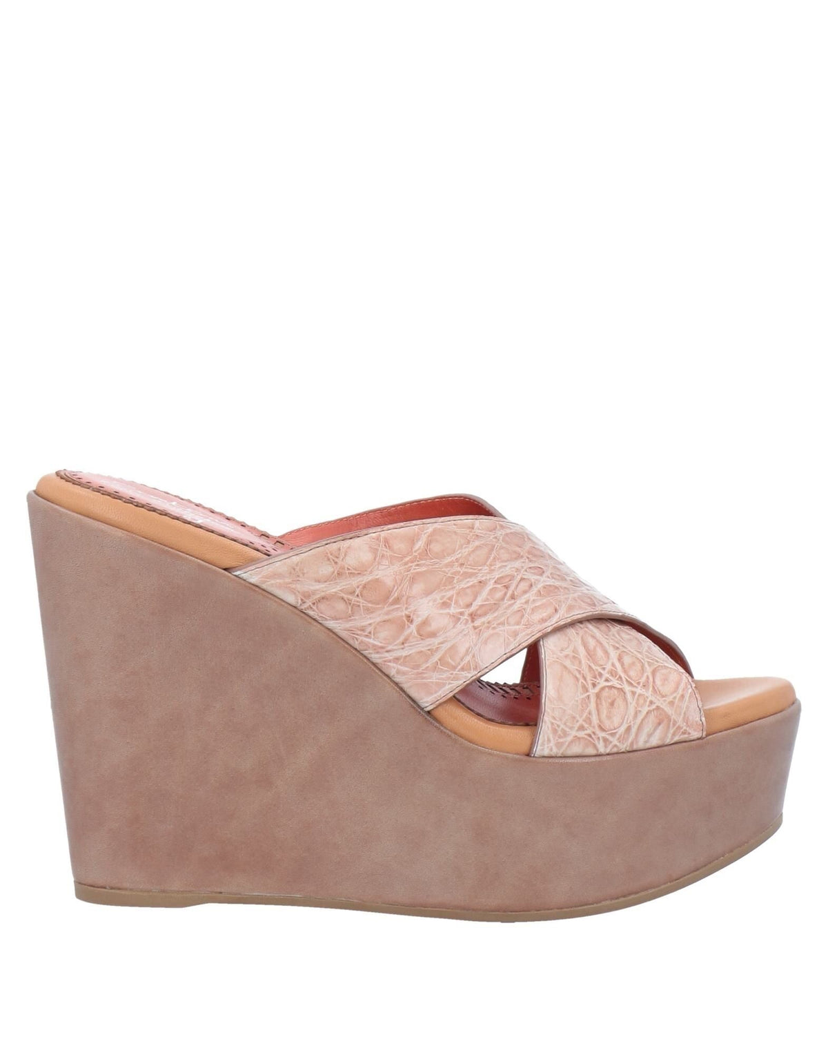 Santoni Women's Leather Print Sandals