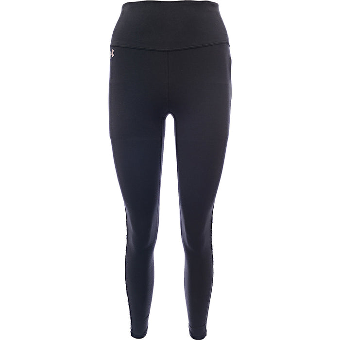 Under Armour Women's Black Hi-Rise Cropped Leggings with Logo Taping