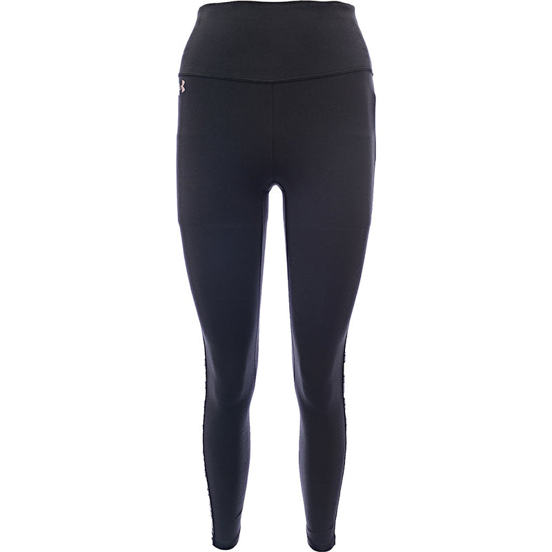 Under Armour Women's Black Hi-Rise Cropped Leggings with Logo Taping