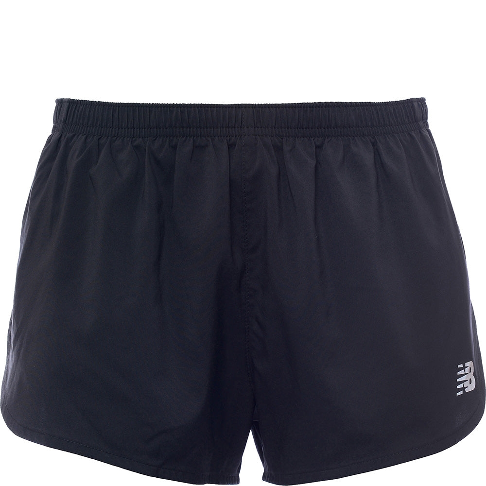 New Balance Men&#39;s Black Running 3 Inch Split Shorts