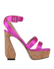 Si Rossi by Sergio Rossi Women's Satin Leather Sandals